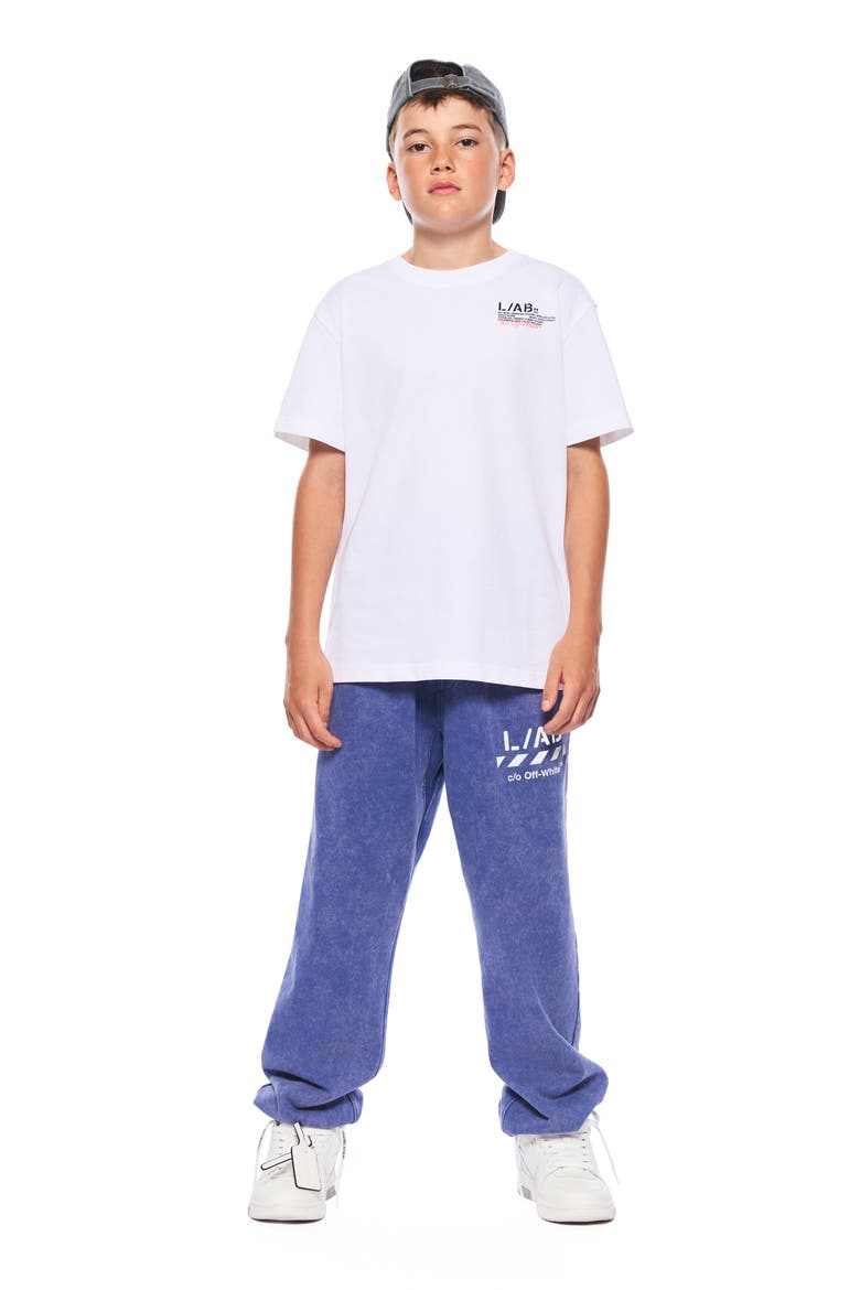 Kids' L./AB Cotton Graphic T-Shirt, Alternate, color, WHITE