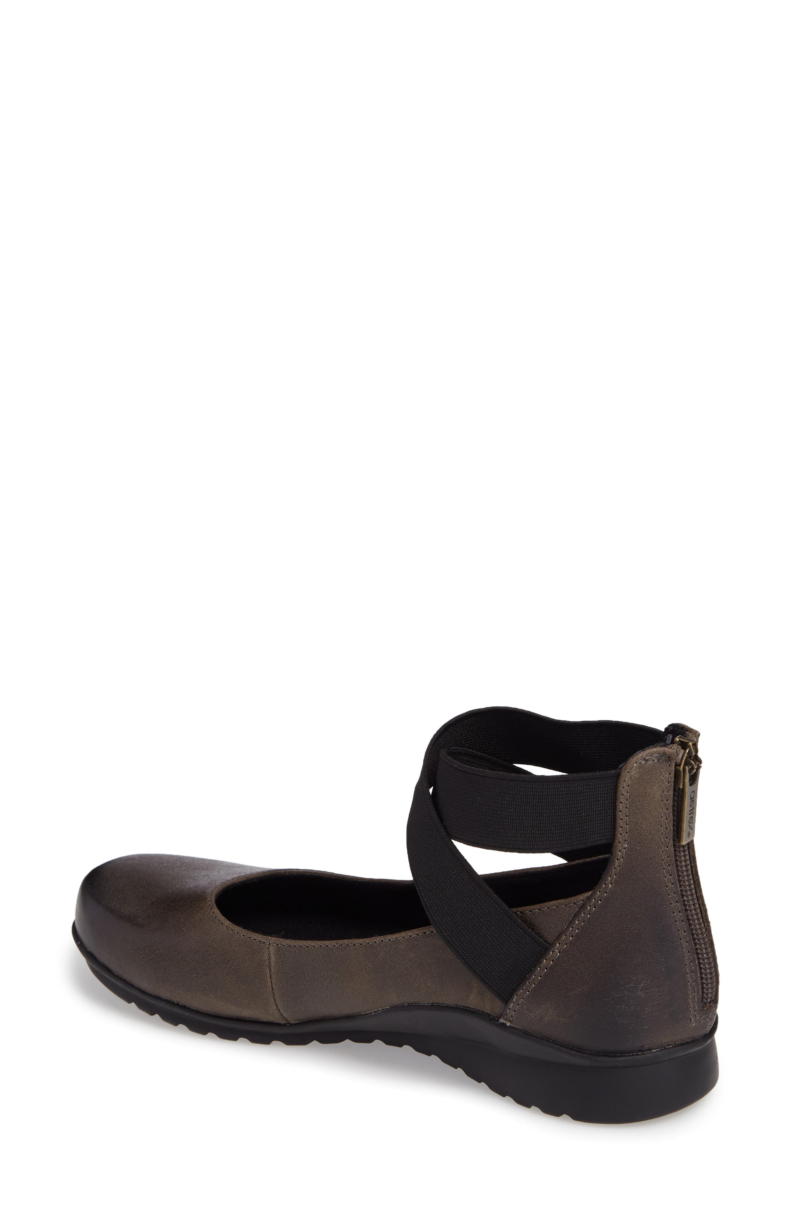 Aetrex 'Dakota' Ankle Strap Ballet Flat, Alternate, color, 