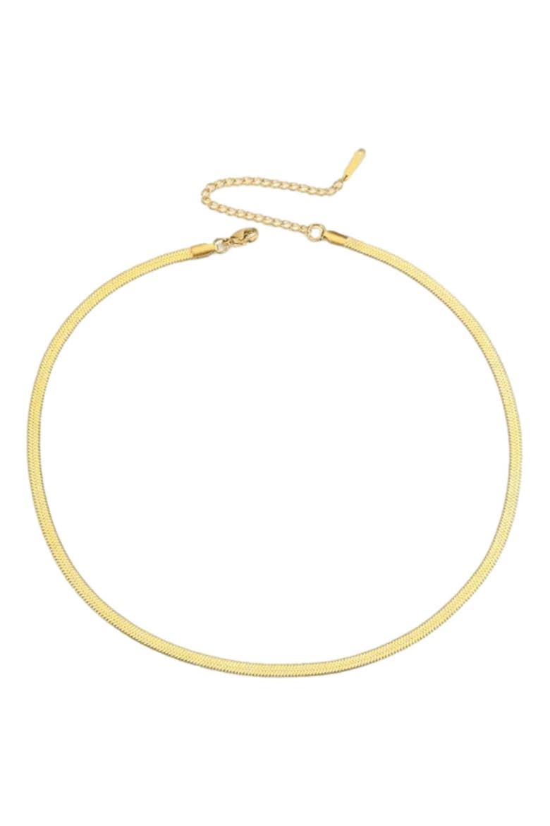 Gold Snake Chain Necklace Sleek and Timeless Elegance, Alternate, color, Gold
