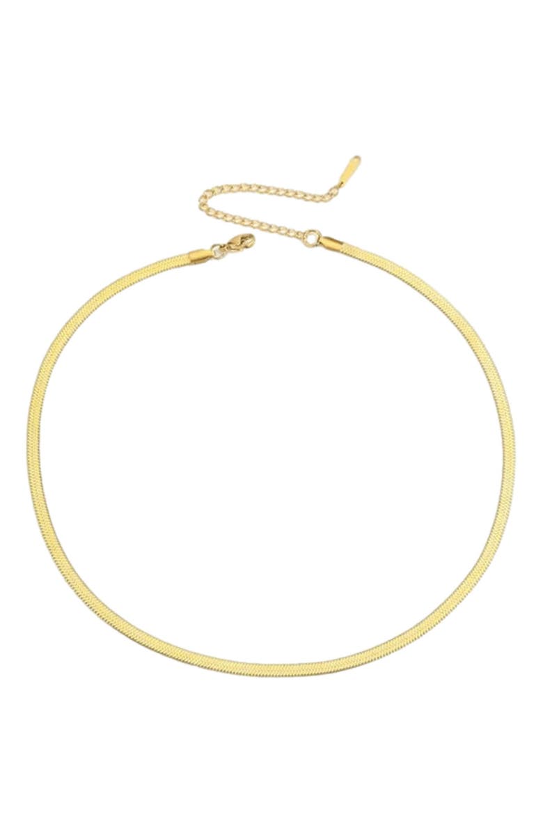 Hollywood Sensation Gold Snake Chain Necklace Sleek and Timeless Elegance, Alternate, color, Gold