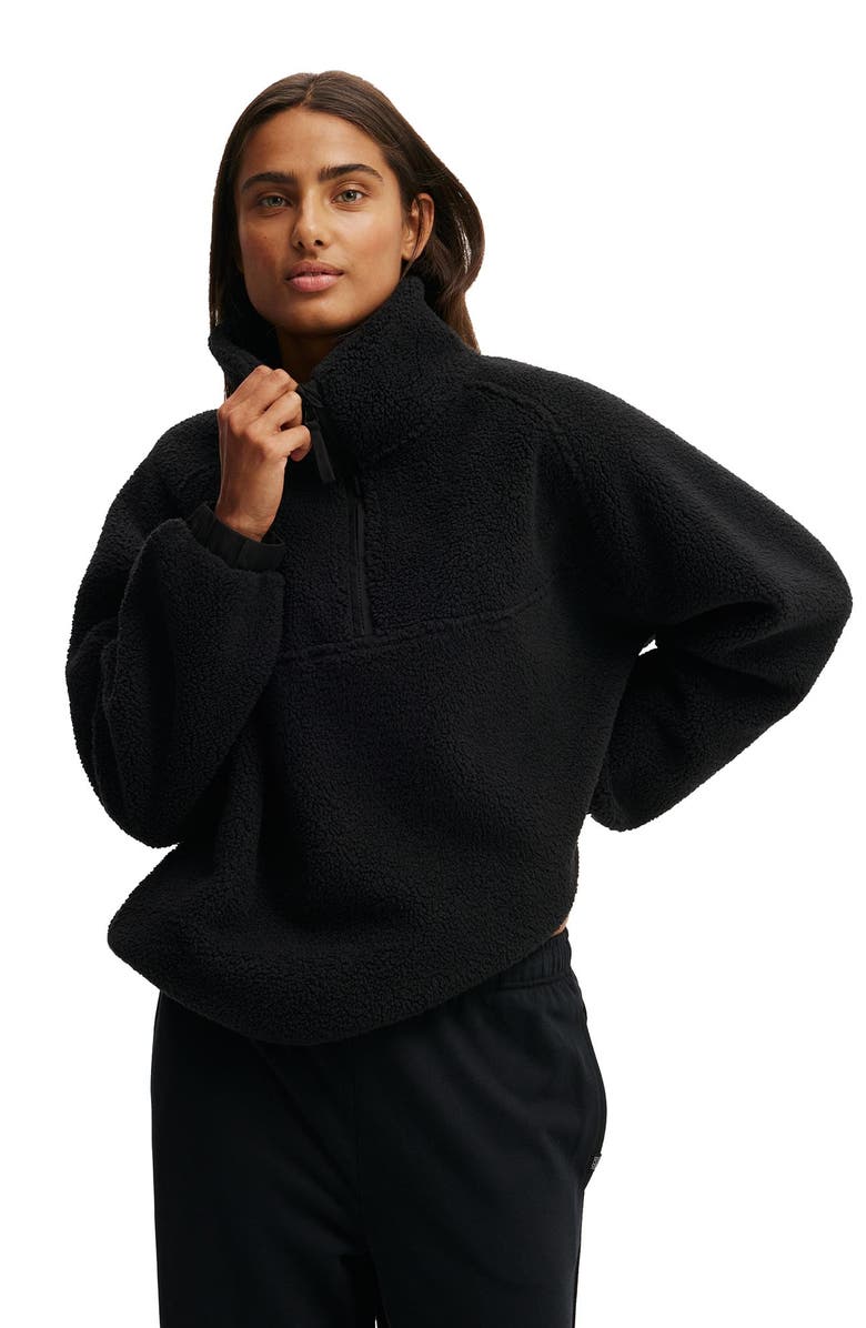 COTTON ON BODY Women's Active Balance Half Zip Soft Fleece Pullover Jacket, Main, color,