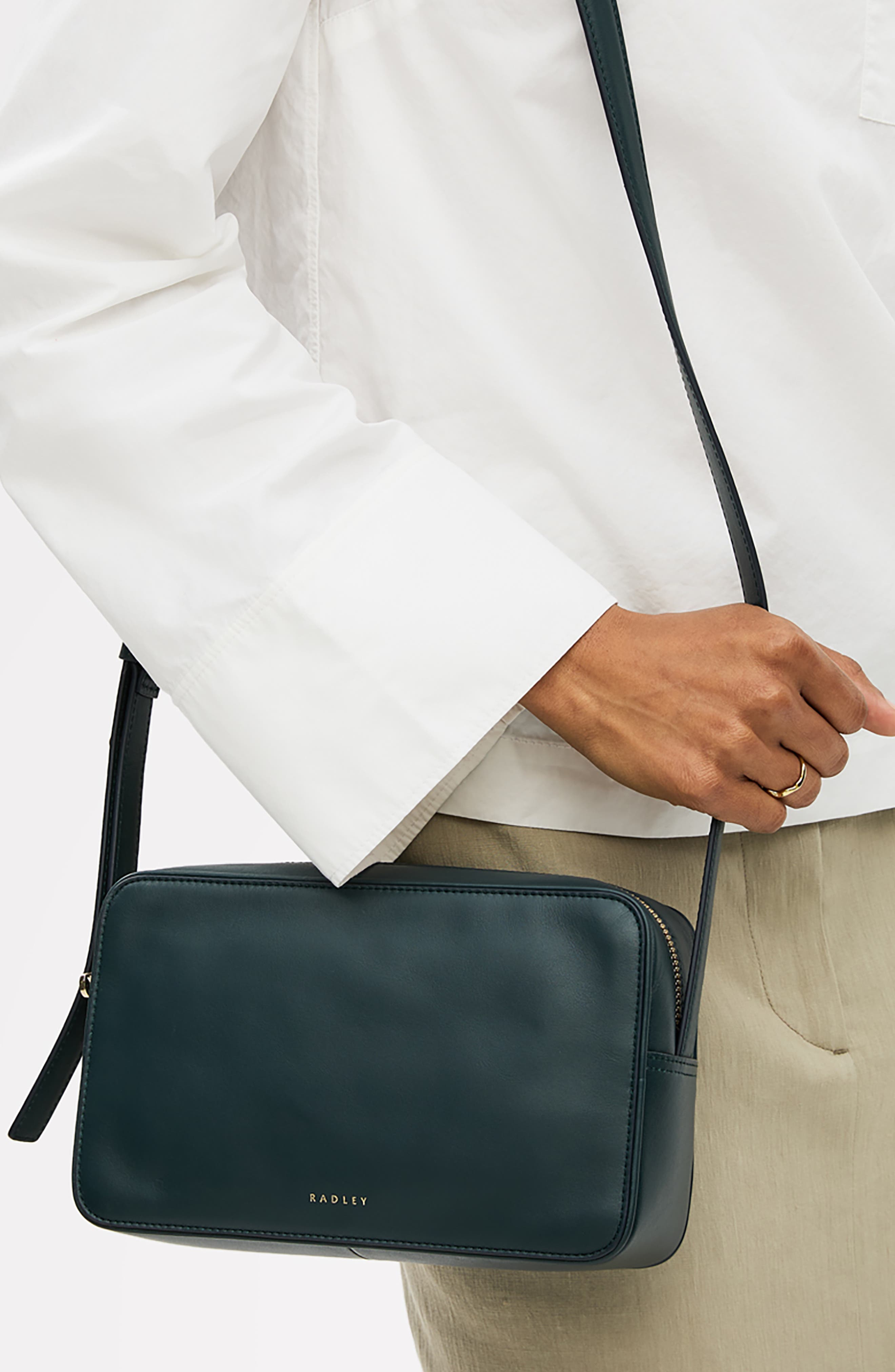 Radley Duchess Close Small Ziptop Crossbody Bag, Alternate, color, Teal