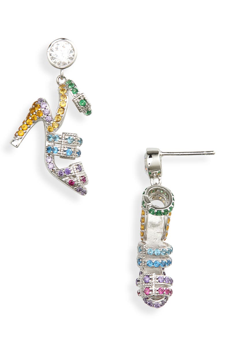 Kurt Geiger London Rainbow Heel Drop Earrings, Main, color, 