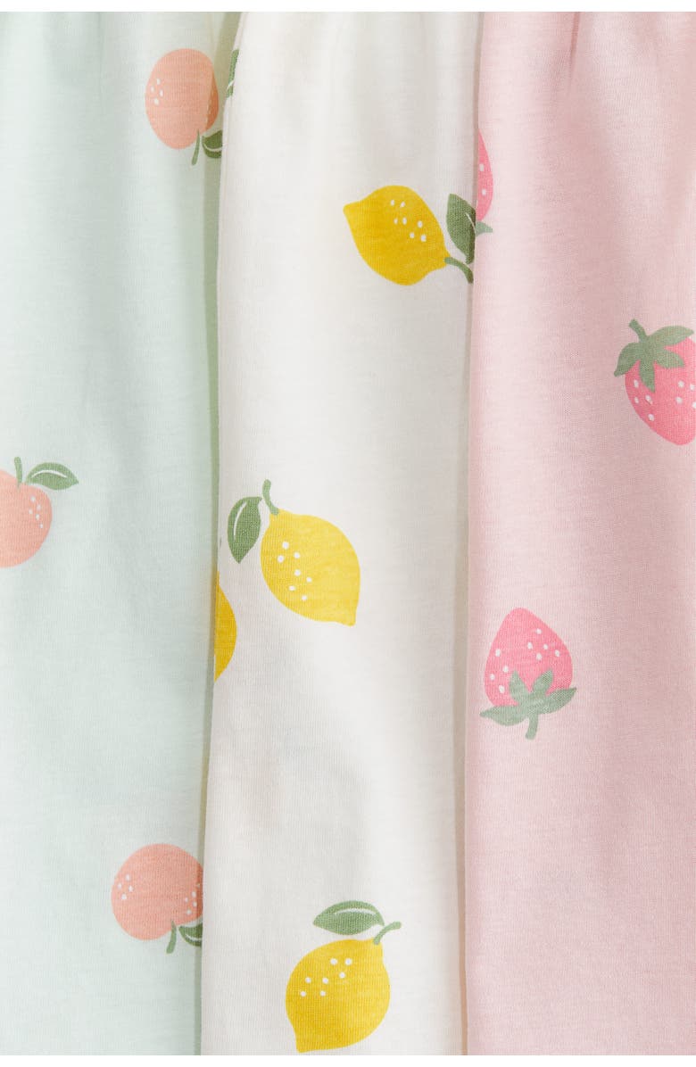 H&M 3-pack printed cotton dresses, Alternate, color, Light Pink/Fruit