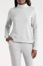 MPG Dreamweave Recycled Polyester Blend Mock Neck Sweatshirt
