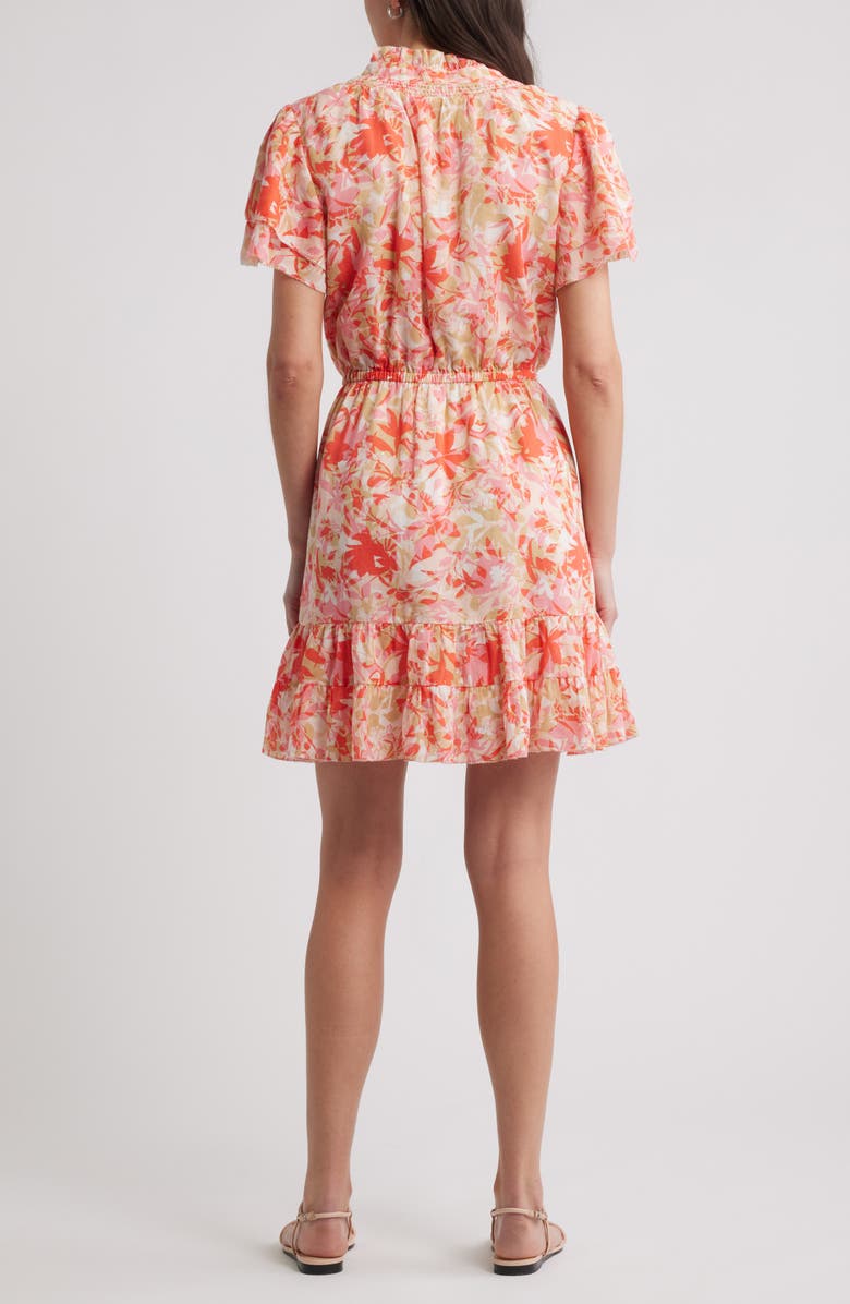Caslon<sup>®</sup> Floral Tiered Dress, Alternate, color, Ivory- Pink June Floral