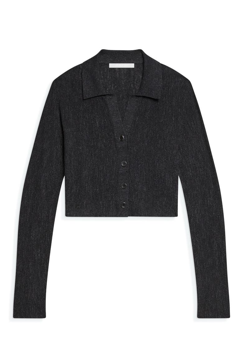 Raw Edge Linen Blend Cardigan, Alternate, color, BLACK