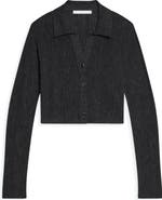 Helmut Lang Raw Edge Linen Blend Cardigan