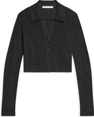 Helmut Lang Raw Edge Linen Blend Cardigan