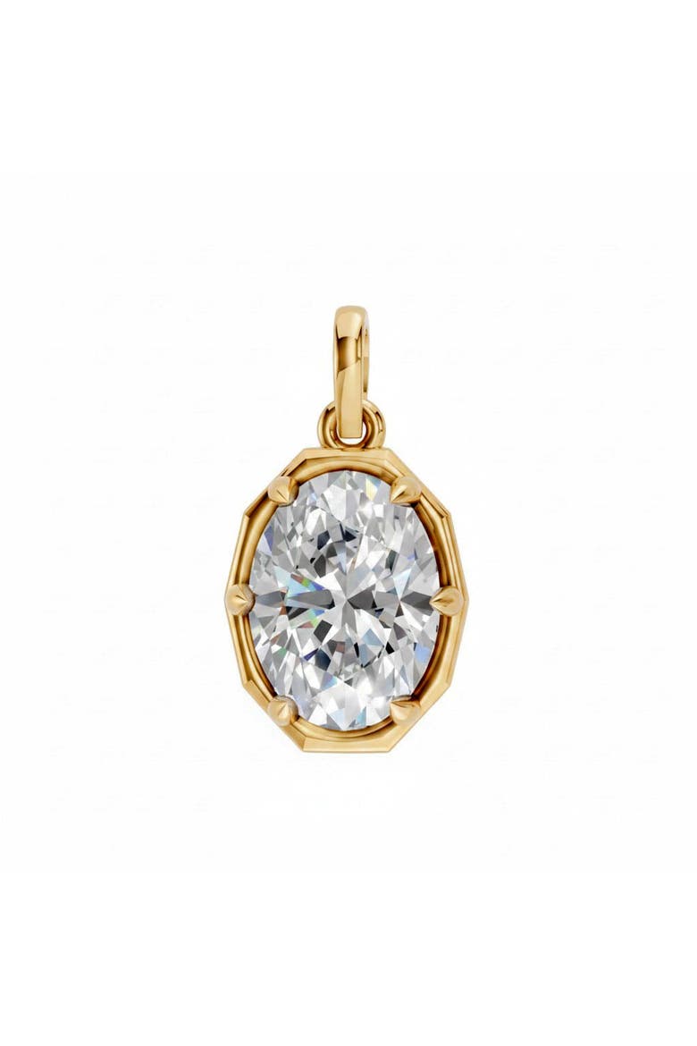 Lab Grown Diamond Oval Encased Charm 14K, Main, color, 14K Gold - 2 Carat
