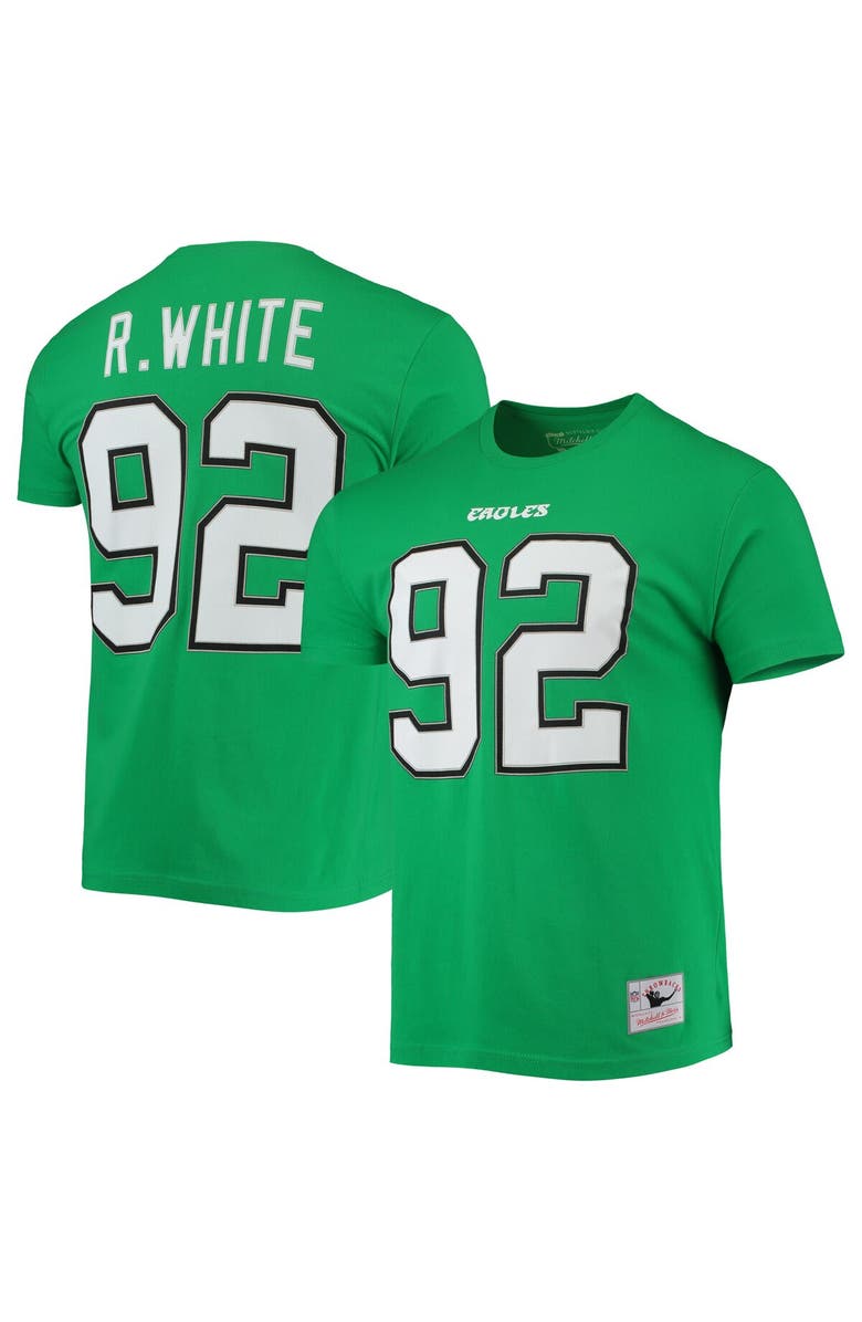 Mitchell & Ness Men's Mitchell & Ness Philadelphia Eagles Reggie White Kelly Green Retired Player Name & Number T-Shirt, Main, color,