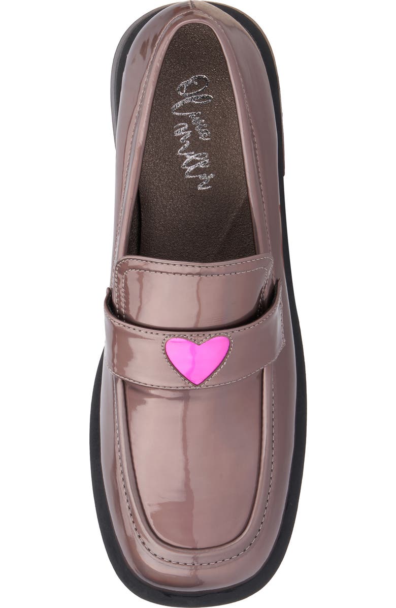 OLIVIA MILLER Luminaries Square Patent Loafer, Alternate, color, Gun Metal