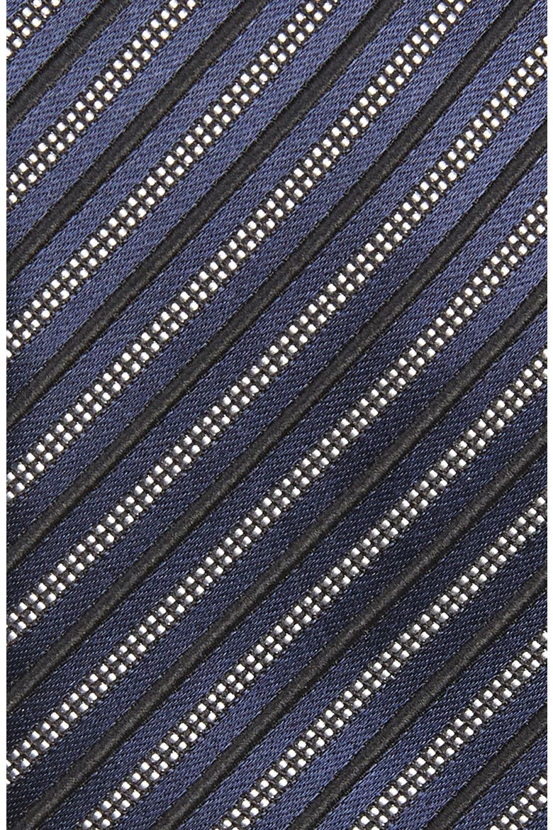 Rasi Stripe Silk Tie, Alternate, color, NAVY BLUE