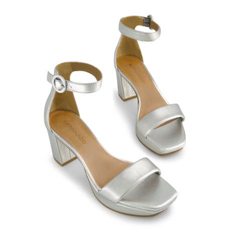 Bernardo Footwear Carla Platform Sandal In Silver
