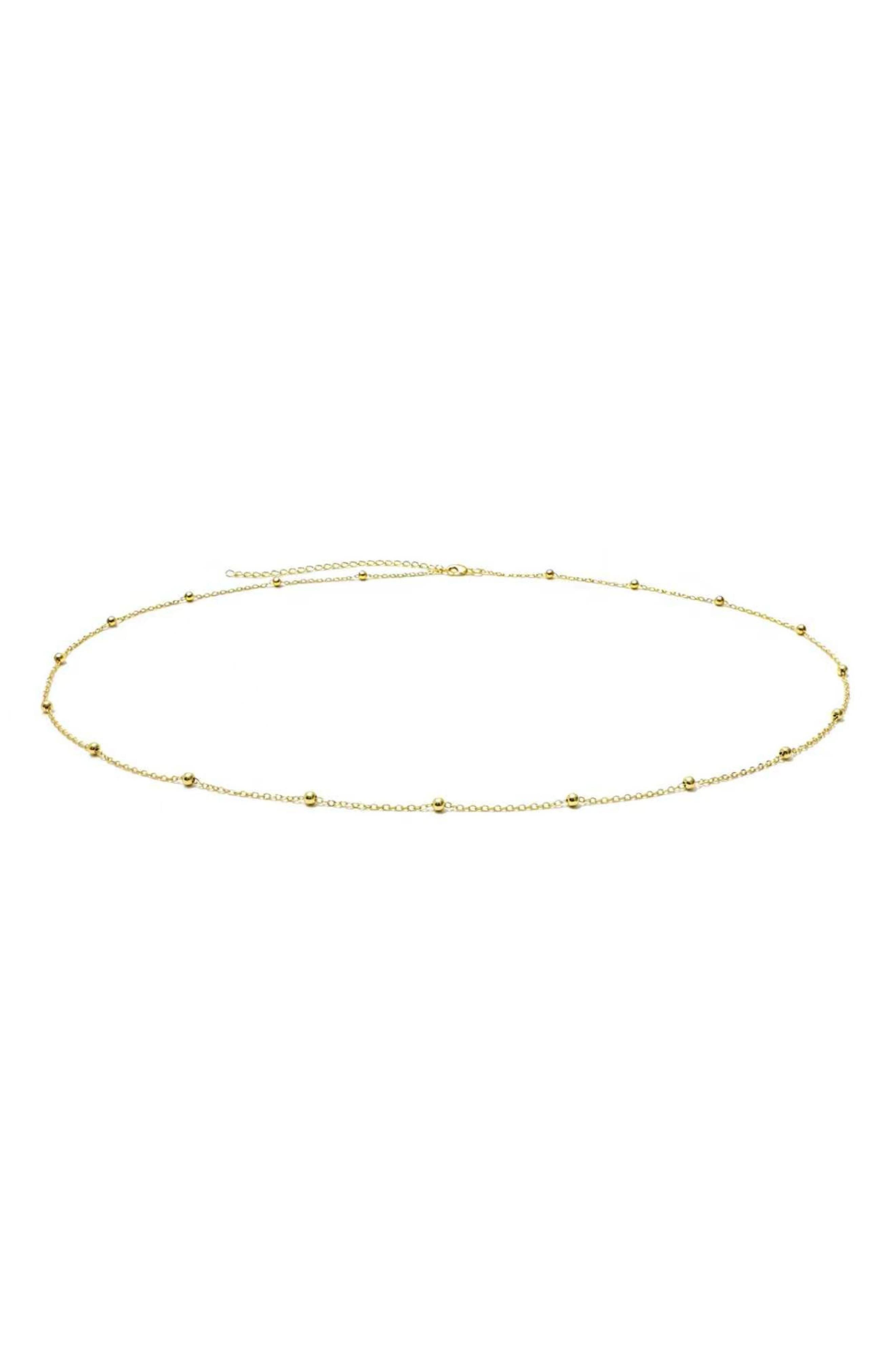 Adornia 14k Gold Plated Beaded Belly Chain