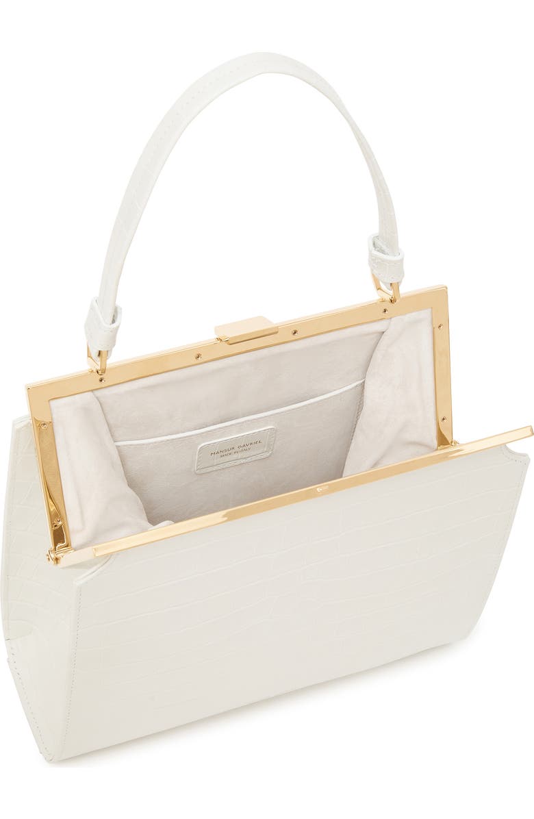 Mansur Gavriel Elegant Croc Embossed Leather Bag, Alternate, color,