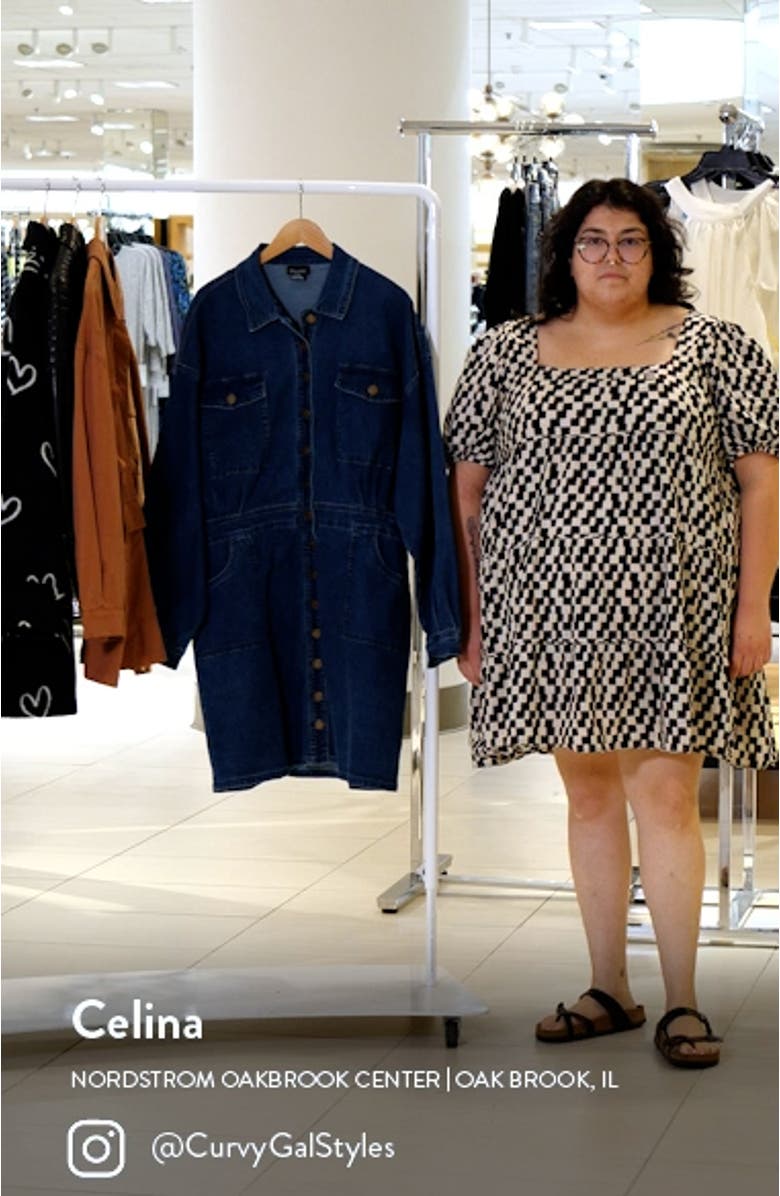 Rider Long Sleeve Denim Shirtdress, sales video thumbnail