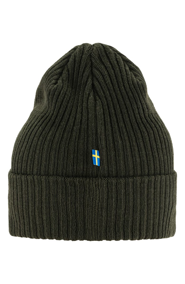 Fjällräven Ribbed Performance Beanie, Alternate, color, Deep Forest