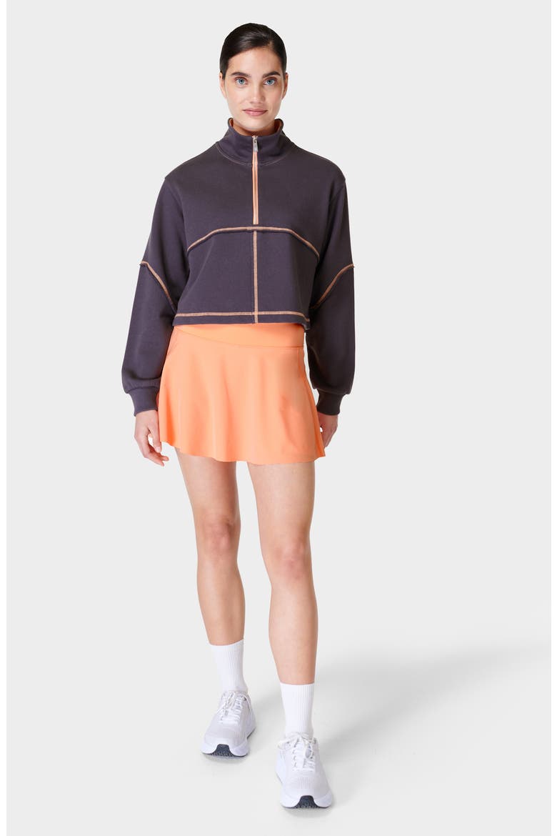 Revive Half Zip Crop Sweatshirt, Alternate, color, URBAN GREY