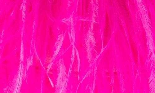 Olga Berg Penny Feathered Frame Bag In Pink