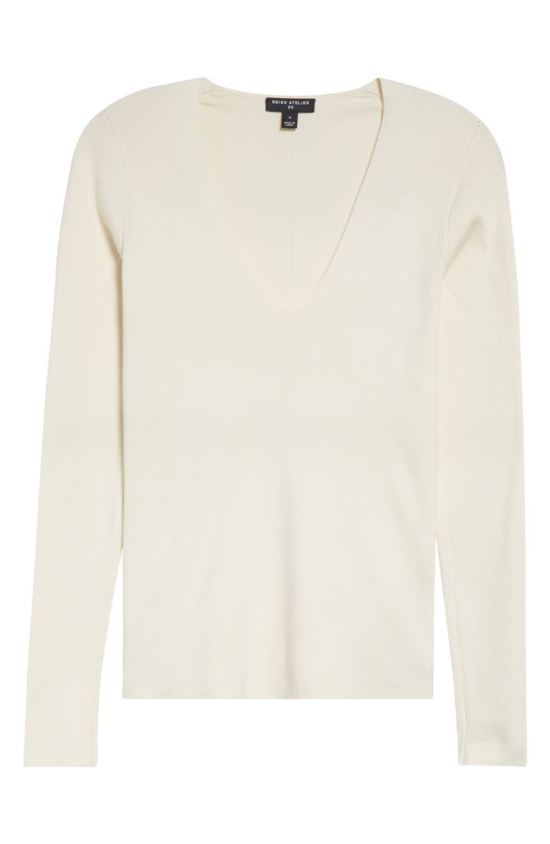 Reiss Atelier Maeve Silk Blend V-Neck Sweater, Alternate, color, 