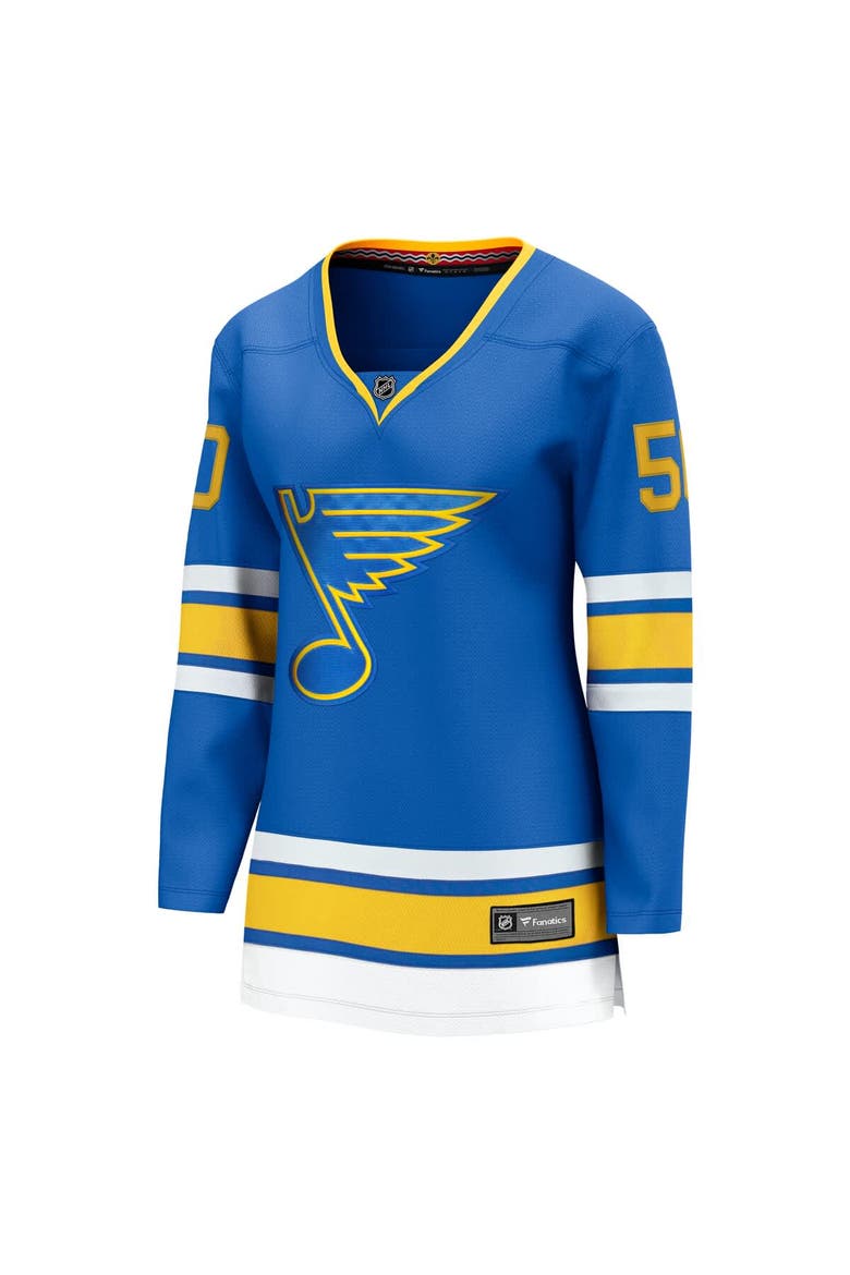 Women's Fanatics Jordan Binnington Blue St. Louis Blues Home Breakaway Player Jersey, Alternate, color, Blue