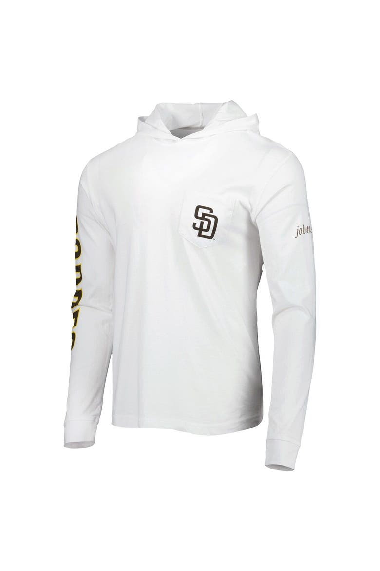 Men's johnnie-O White San Diego Padres Edison Hoodie T-Shirt, Alternate, color, White
