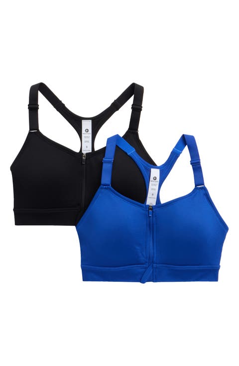 Darcy Seamless Zip Front Sports Bra