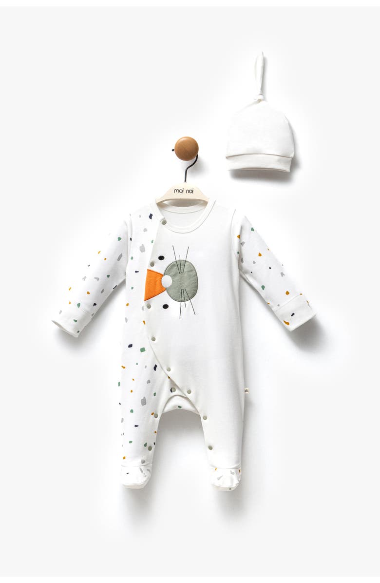 moi noi Polka Dot One-Piece Set, Alternate, color, Ivory