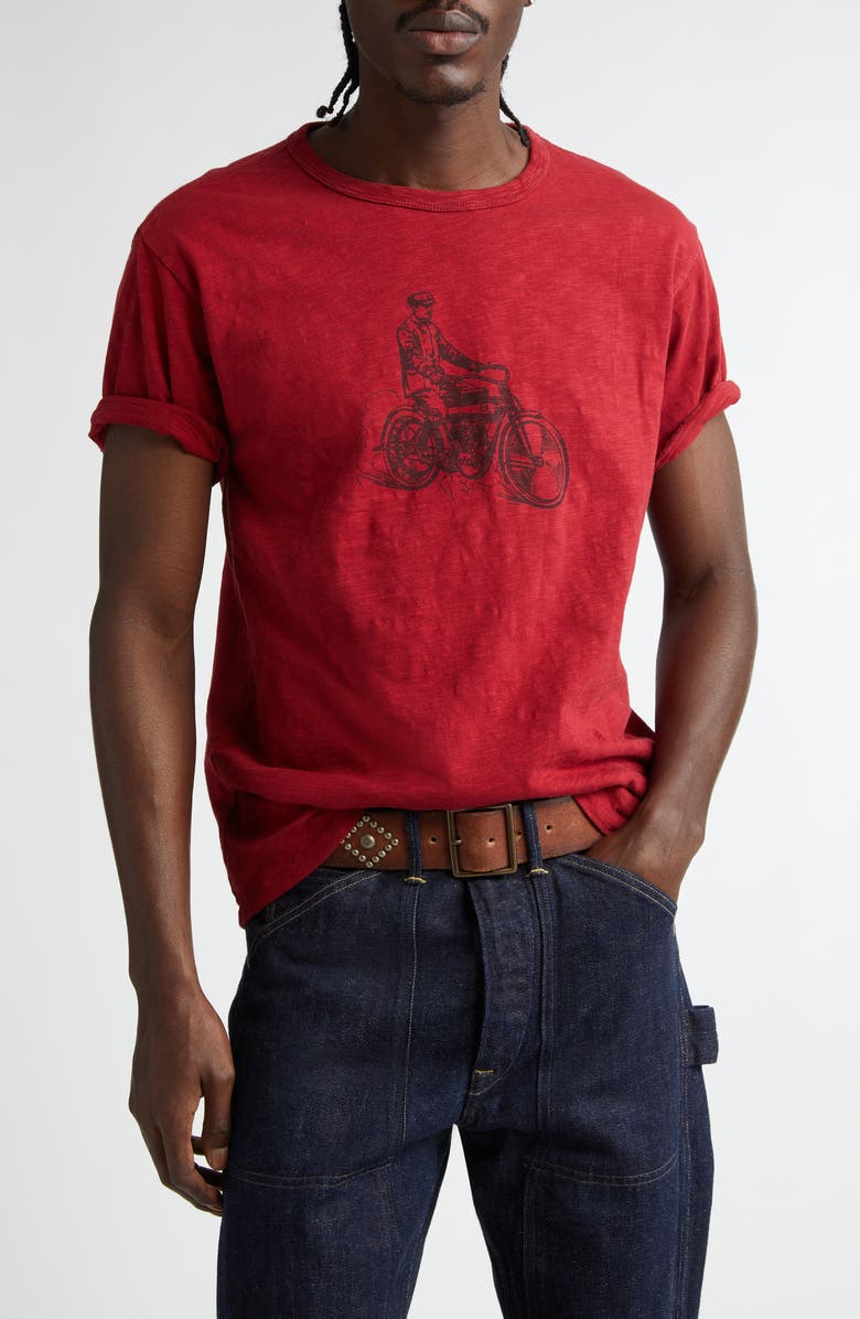 Double RL Rider Graphic T-Shirt, Main, color, 