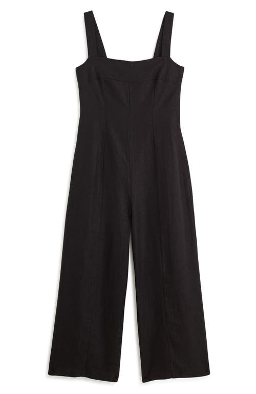 Shop Madewell Square Neck Wide Leg Linen Jumpsuit
