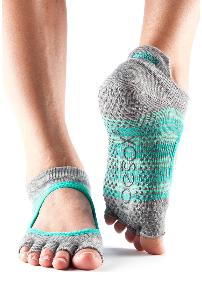 'Bellarina' Half Toe Gripper Socks, Main, color, SWELL