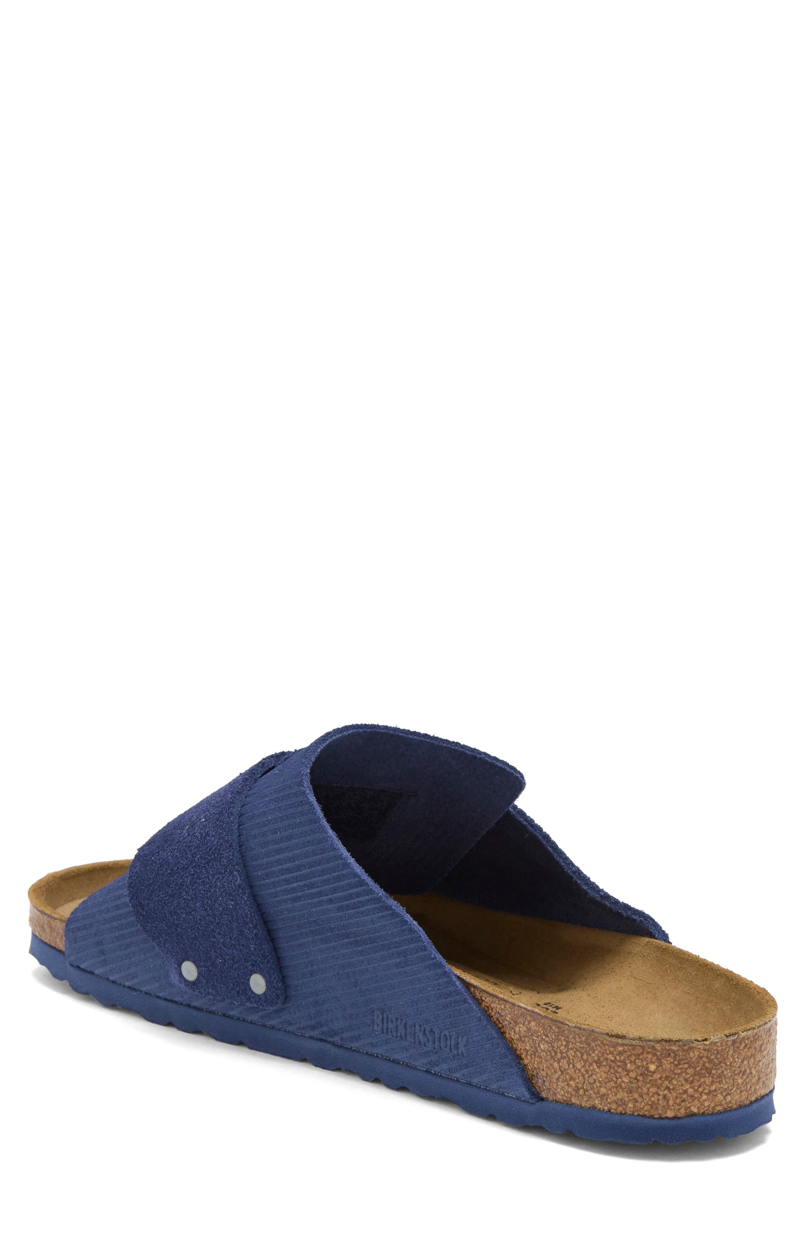 Kyoto Corduroy Suede Slide Sandal, Alternate, color, INDIGO