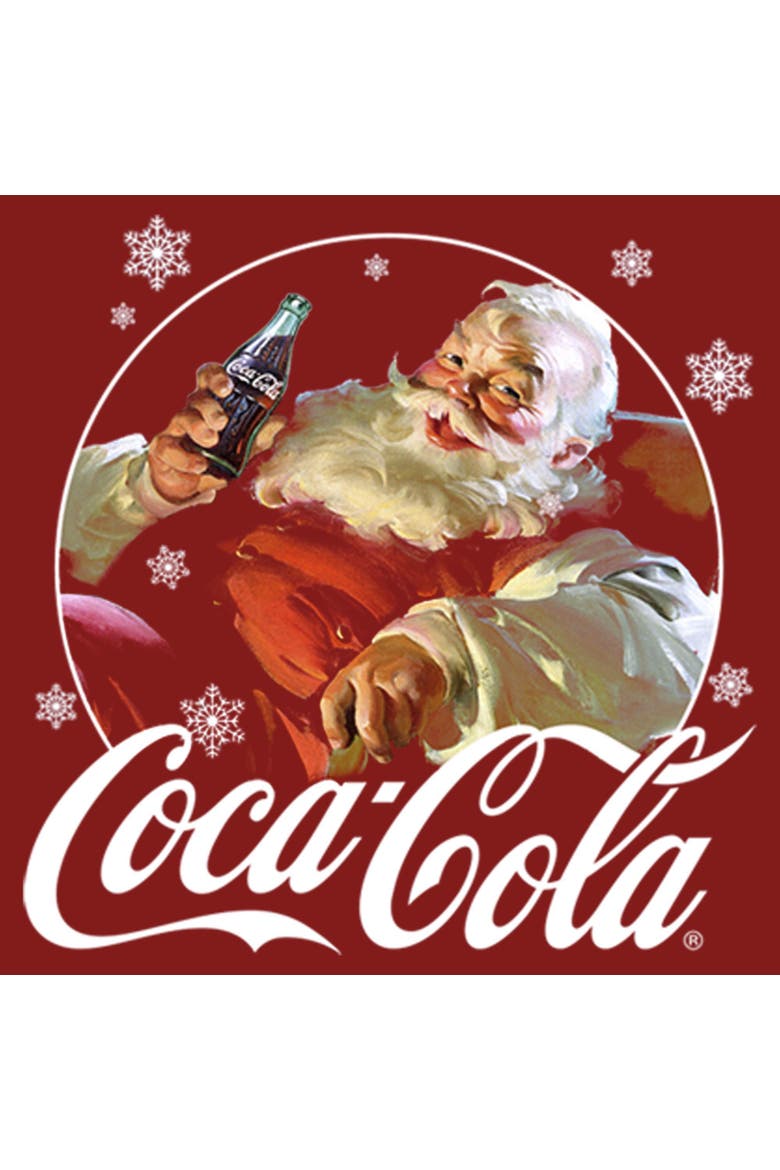 Women's Coca Cola Santa Snow Cola  Graphic T-Shirt, Alternate, color, Red