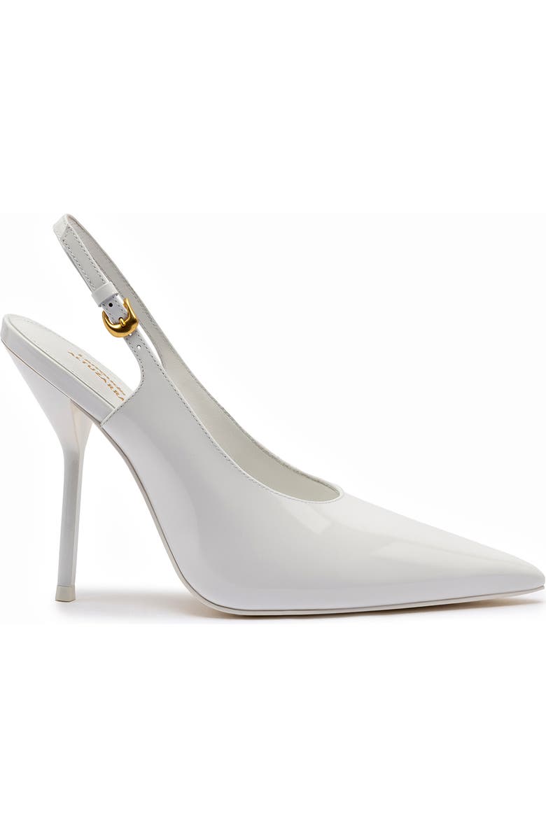 Larroudé x Altuzarra Slingback Pump, Alternate, color, White Patent Leather