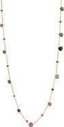 Spero London Sterling Silver Fine Tourmaline Long Necklace