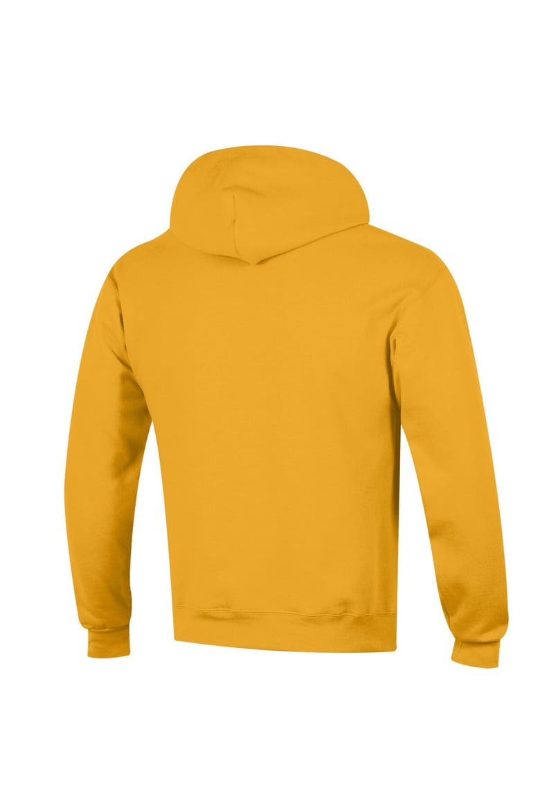Men's Champion  Gold Iowa Hawkeyes Arch Over Logo Pullover Hoodie, Alternate, color, Gold