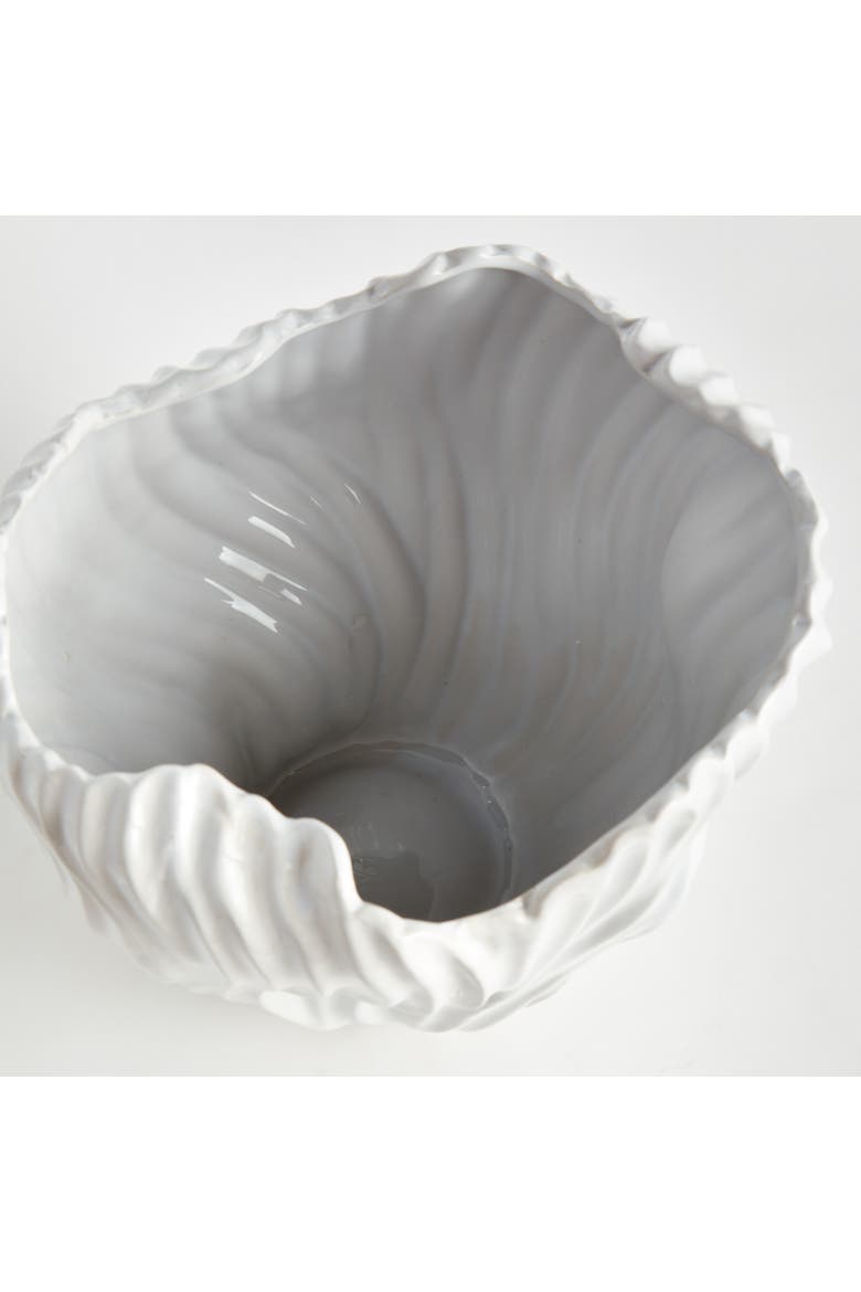 Kingsley White Clay Vase, Alternate, color, White