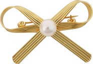 Panacea Imitation Pearl Bow Brooch