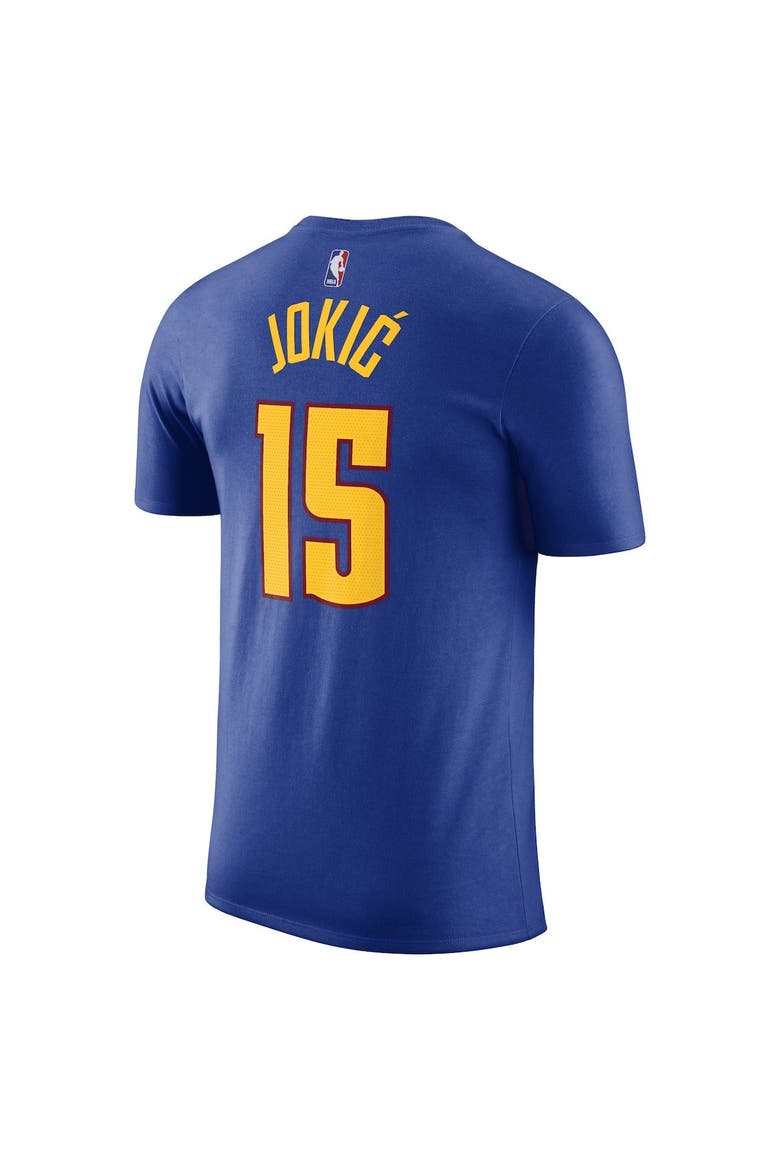 Men's Jordan Brand Nikola Jokic Blue Denver Nuggets 2022/23 Statement Edition Name & Number T-Shirt, Alternate, color, Blue