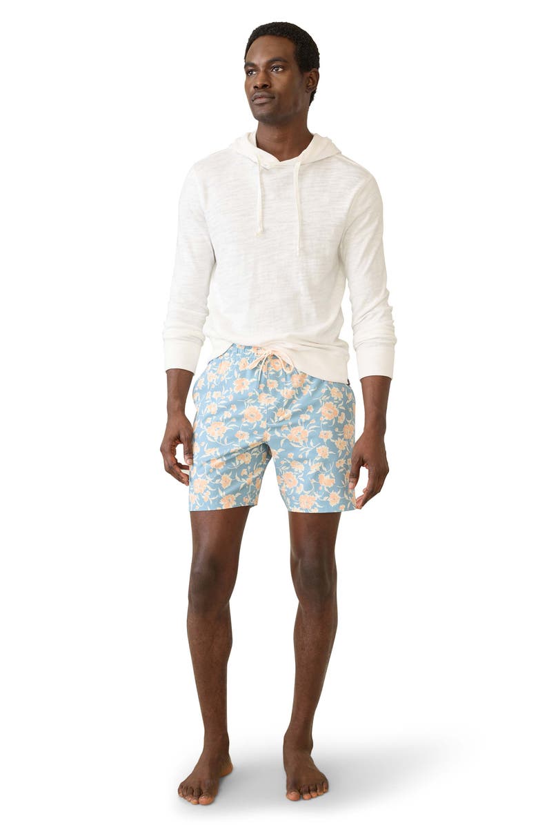 Faherty Shorelite Swim Trunks, Alternate, color, River Waters Blossom
