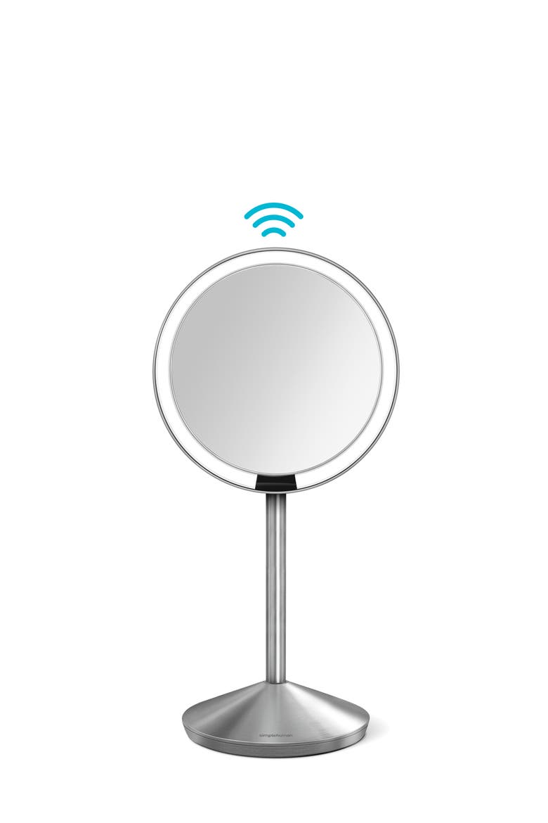 5-Inch Mini Countertop Sensor Makeup Mirror, Main, color, SILVER