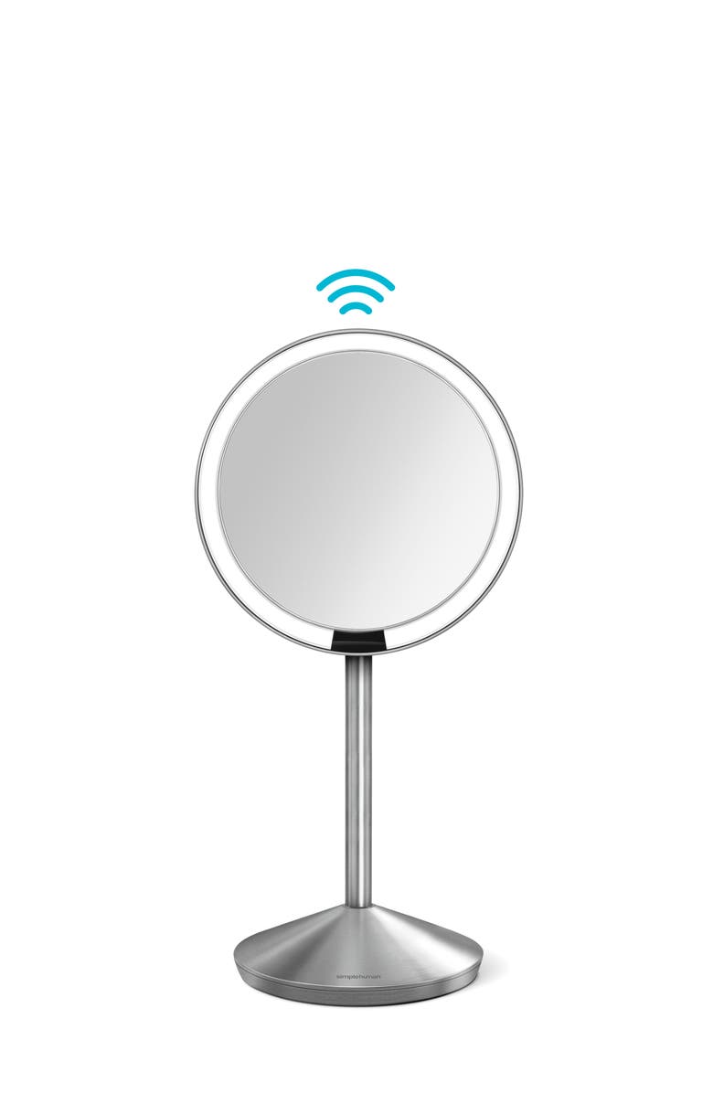 simplehuman 5-Inch Mini Countertop Sensor Makeup Mirror, Main, color, Silver