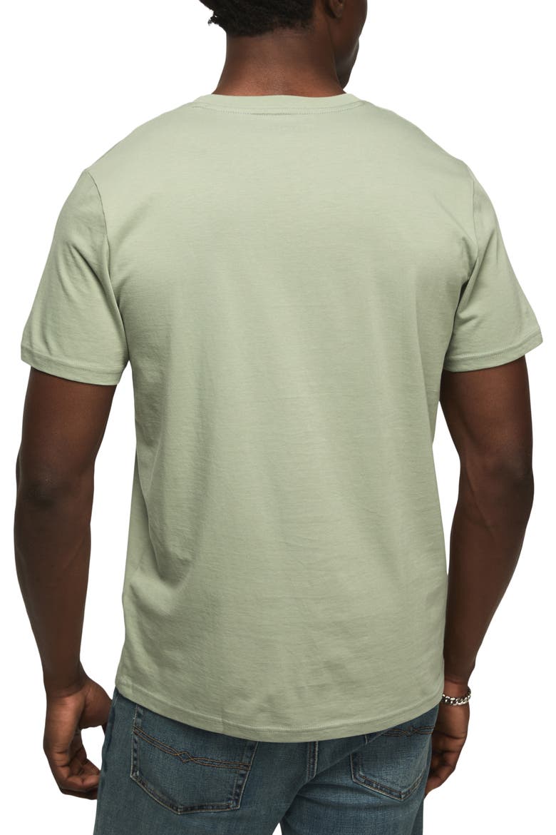 Solid Short Sleeve Cotton Henley, Alternate, color, LILY PAD