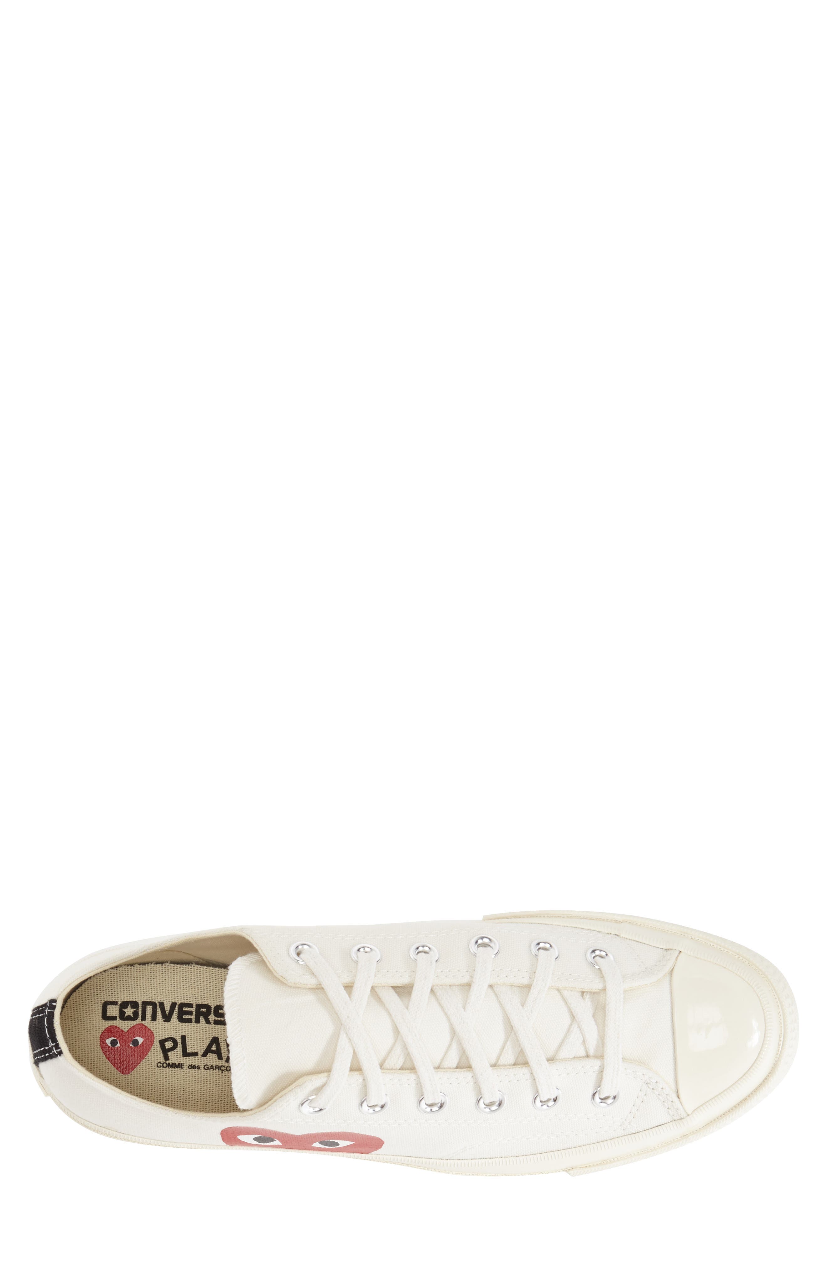 x Converse Chuck Taylor® Hidden Heart Low Top Sneaker, Alternate, color, WHITE