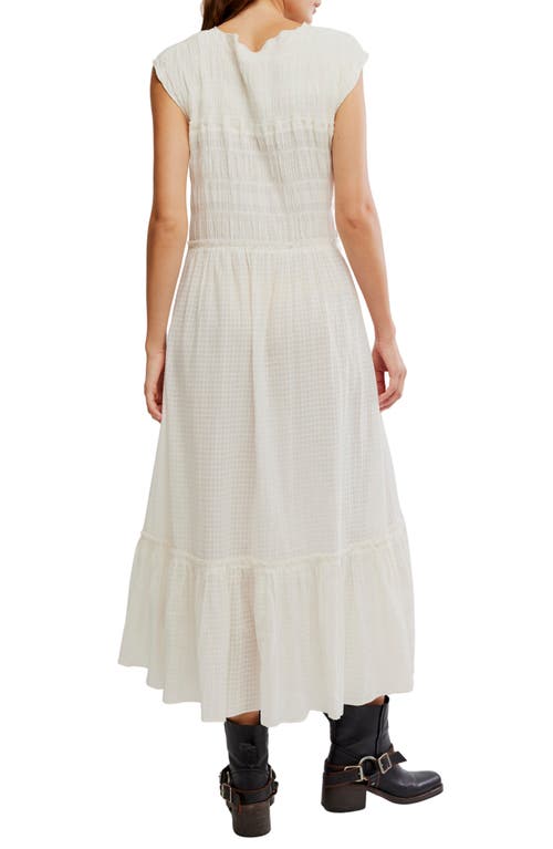 Free People Desert Dazed Sleeveless Cotton Midi Dress In Clean Ivory In Clean Ivory