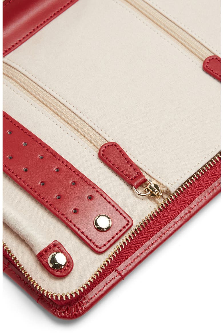 Caroline Large Jewelry Portfolio, Alternate, color, RED