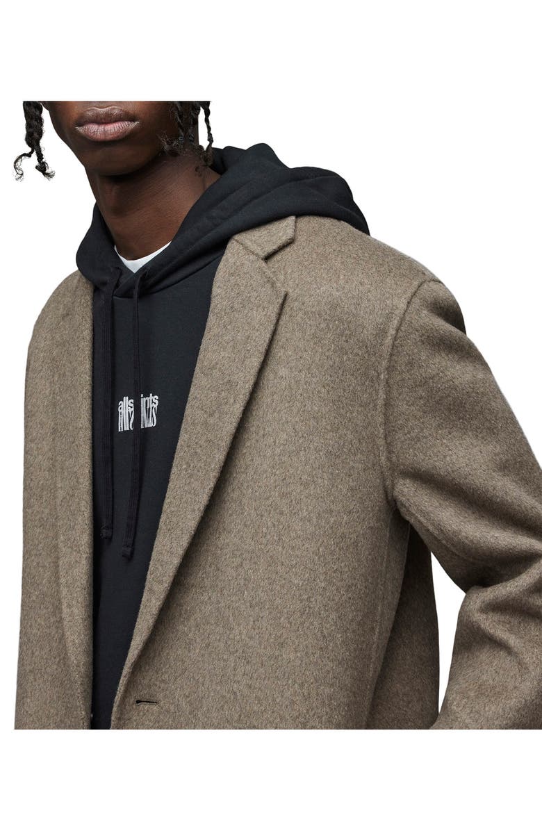 AllSaints Hanson Wool Blend Coat, Alternate, color, 