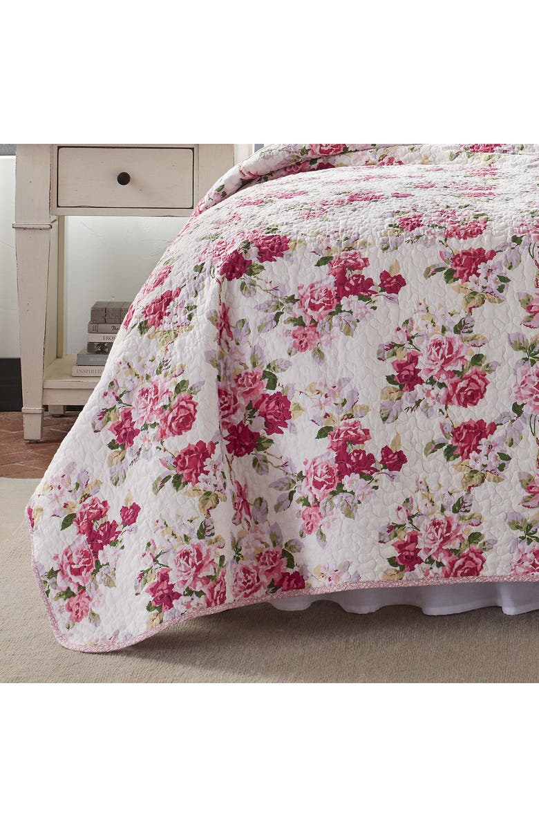 Laura Ashley Lidia Quilt & Sham Set, Alternate, color, Multi Pink