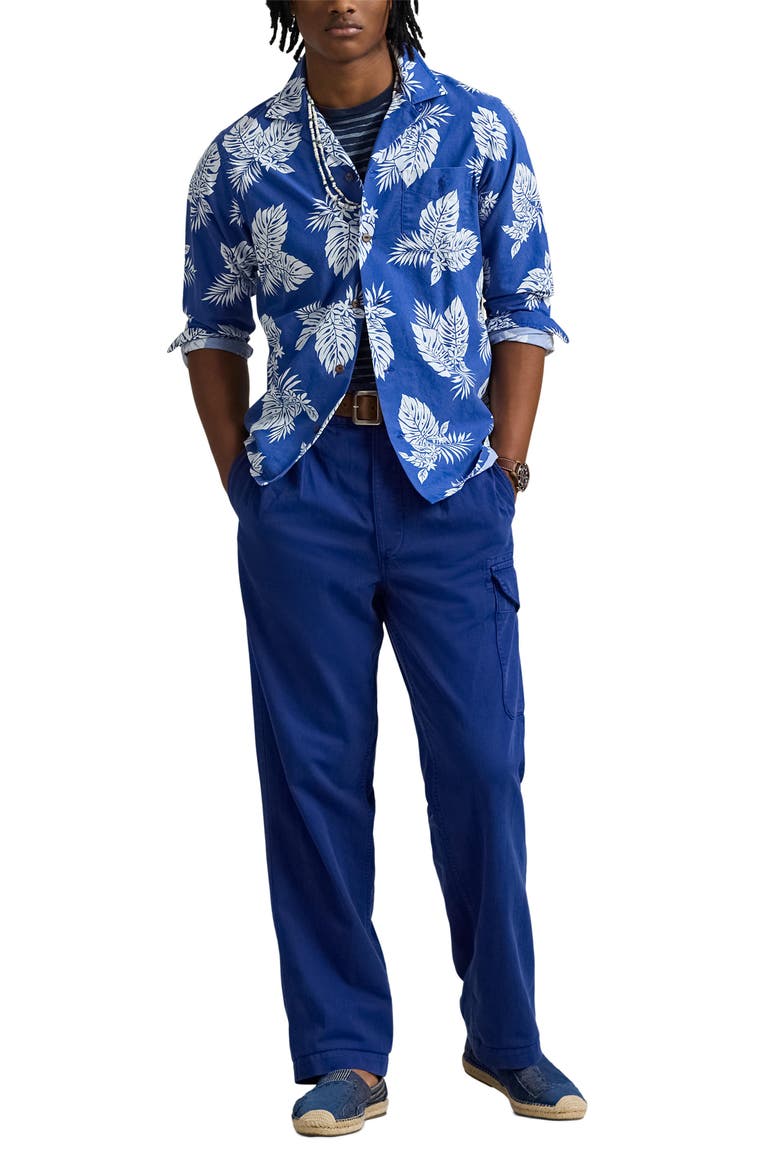 Rustic Twill Cargo Pants, Alternate, color, CHALET BLUE